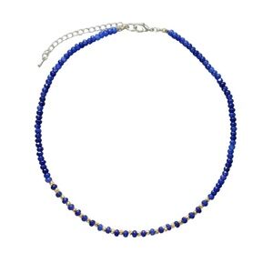 Faceted Jade & Goldtone Beaded Necklace